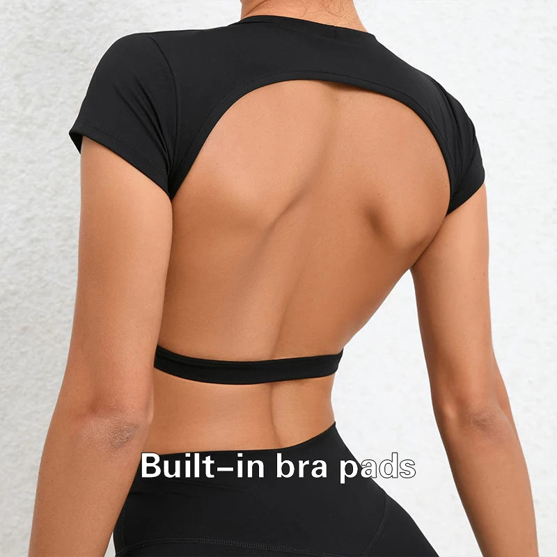 Women’s Backless Sport Crop Top