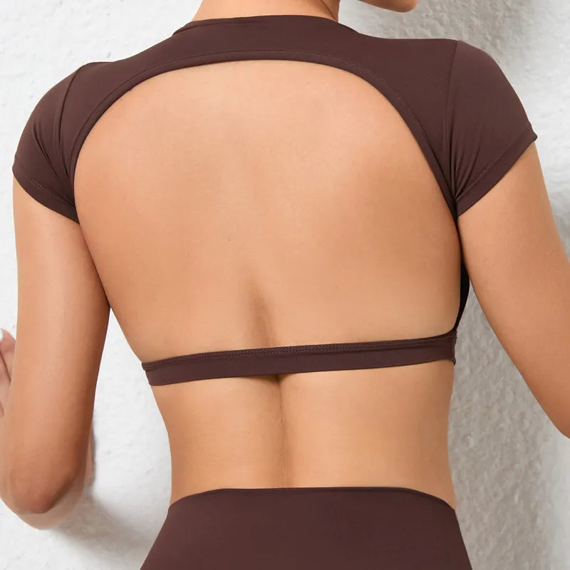 Women’s Backless Sport Crop Top
