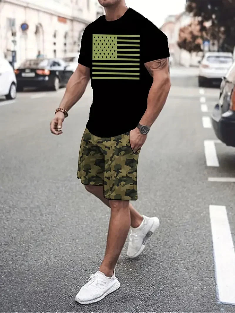 Men’s Color Block Track Set