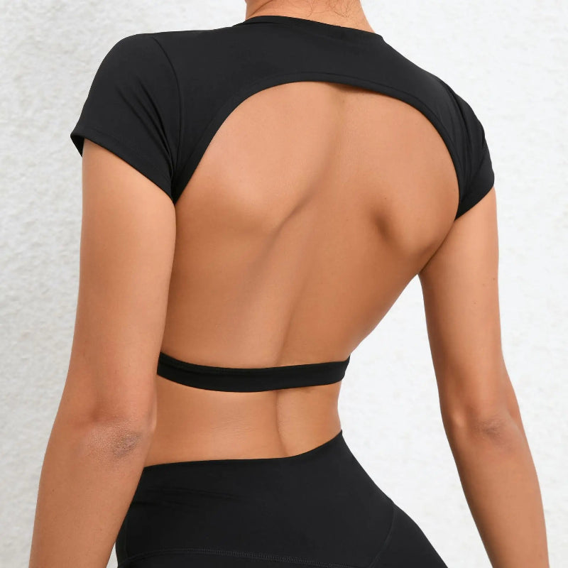 Women’s Backless Sport Crop Top