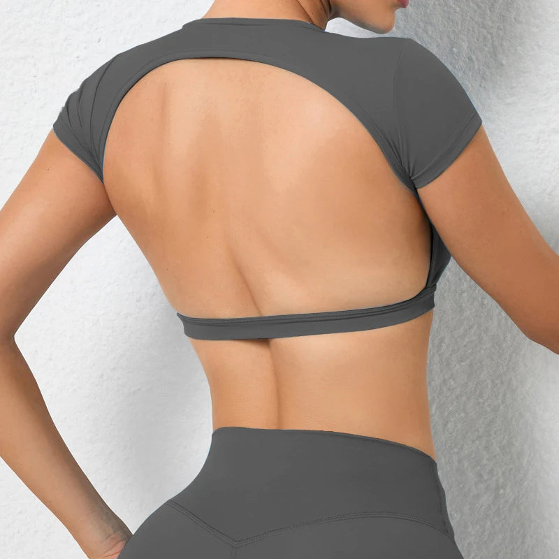 Women’s Backless Sport Crop Top