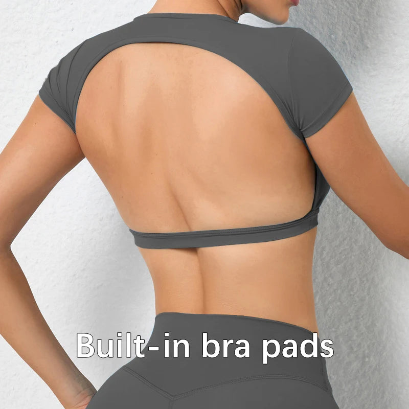 Women’s Backless Sport Crop Top
